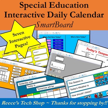 Preview of Daily Interactive Calendar for SmartBoard