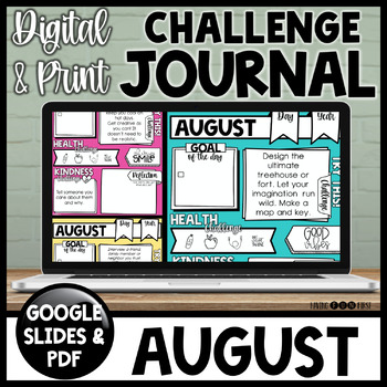 Preview of Health & Kindness Daily Journal | AUGUST | Health and Wellness Journal