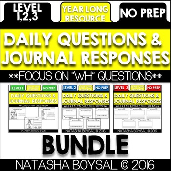 Preview of Daily Journal BUNDLE (Writing for the Entire Year)