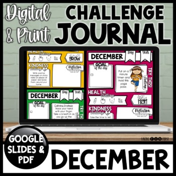 Preview of Health and Wellness Daily Journal | DECEMBER Journal | Daily Mindfulness Journal