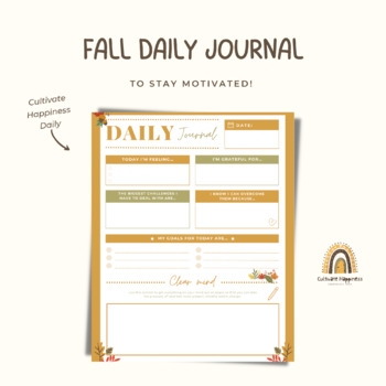 Preview of Daily Journal- Fall Edition