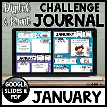 Preview of Daily Mindfulness Journal | JANUARY Journal | Health and Wellness Daily Journal