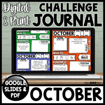 Preview of Health and Wellness Daily Journal | OCTOBER Journal | Daily Mindfulness Journal