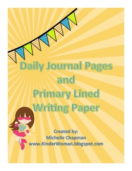 Preview of Daily Journal Pages and Primary Lined Writing Paper