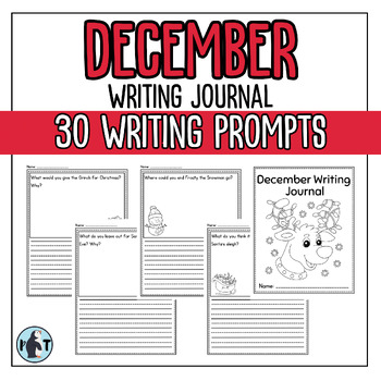 Preview of Daily Journal Prompt Morning | December Journal Writing Prompt 1st 2nd 3rd Grade