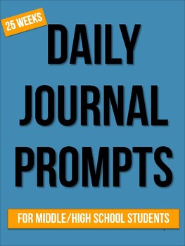 Preview of Daily Journal Prompts Printable - 25 Weeks of Bell Ringer Journals