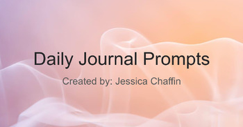 Preview of Daily Journal Prompts