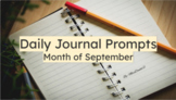 Daily Journal Prompts: Month of September