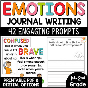 Preview of Daily Journal Prompts Morning Work Emotions | Feelings Posters & Writing Prompts