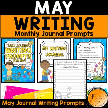 Preview of May, Spring & Mother's Day Daily Writing Prompts Monthly Journal Primary Paper
