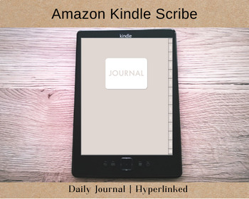 Preview of Daily Journal for Amazon Kindle Scribe, Hyperlinked Daily Journal PDF File