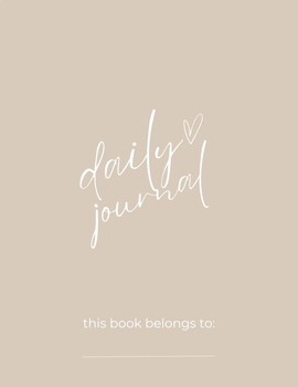 Preview of Daily Journal for Goal Setting *PRINTABLE*