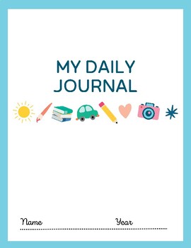 Preview of Daily Journal for Kids and Teens Diary Printable (Aqua)