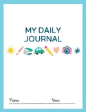 Daily Journal for Kids and Teens Diary Printable (Aqua)