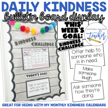 Preview of Daily Kindness Challenge Bulletin Board
