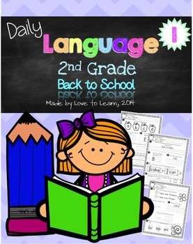 Preview of Daily Language 1 (Back to School) Second Grade