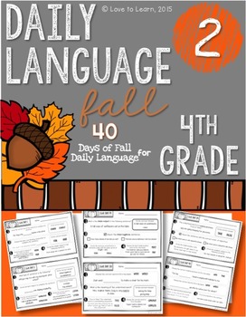 Preview of Daily Language 2 (Fall) Fourth Grade
