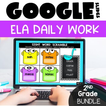 Preview of Daily Language Review 2nd Grade Morning Work Digital on Google Slides™ DOL Fun
