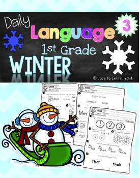 Preview of Daily Language 3 (Winter) First Grade