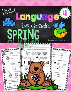 Preview of Daily Language 4 (Spring) First Grade