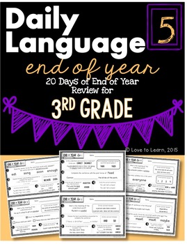 Preview of Daily Language 5 (End of Year Review) Third Grade