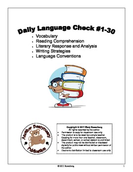 Preview of Daily Language Check #1-30