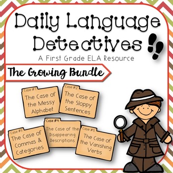 Preview of First Grade Daily Language Detectives: The Growing Bundle!