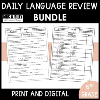 Preview of Daily Language Review Bundle | 6th Grade