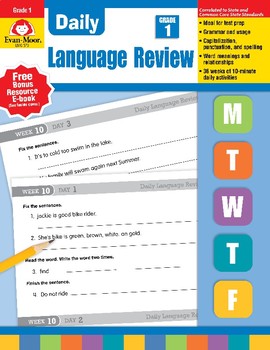 Preview of Daily Language Review, Grade 1 - Teacher's Edition, E-book