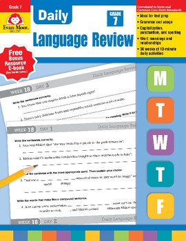 Preview of Daily Language Review, Grade 7 - Teacher's Edition, E-book
