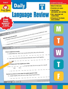 Preview of Daily Language Review, Grade 8 - Teacher's Edition, E-book