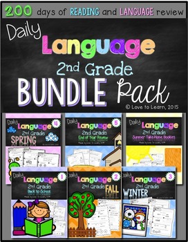 Preview of Daily Language Second Grade Bundle Pack