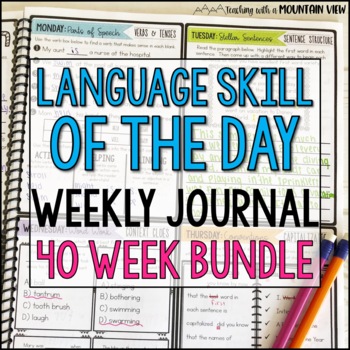 Preview of Daily Language Skill Spiral Review Bundle
