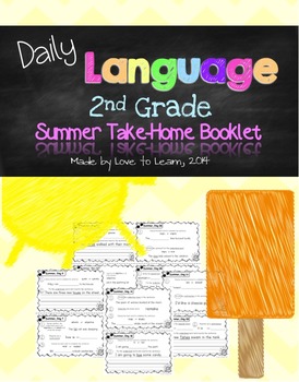 Preview of Daily Language Summer Take-Home Booklet Second Grade