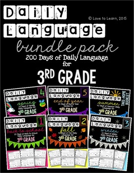 Preview of Daily Language Third Grade Bundle Pack