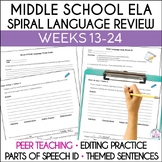 Daily Grammar Practice 6th Grade ELA Spiral Review, Peer T