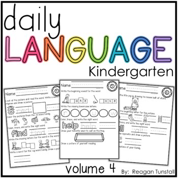 Preview of Daily Language Volume 4 Kindergarten
