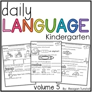 Preview of Daily Language Volume 5 Kindergarten