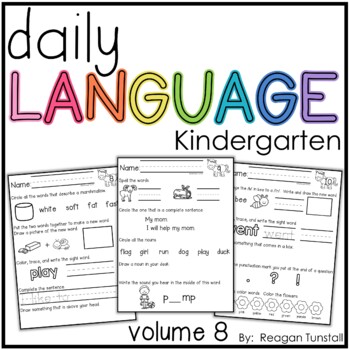 Preview of Daily Language Volume 8 Kindergarten