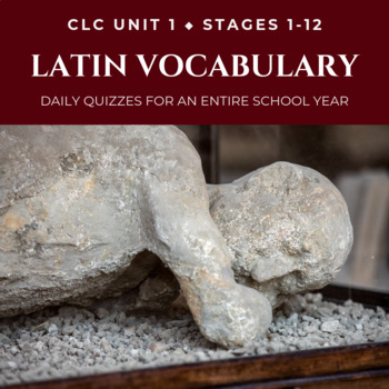 Preview of Daily Latin Vocabulary Quizzes - ALL YEAR (Cambridge Latin Course Unit 1)