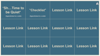 Preview of Daily Lesson Google Slides Choice Menu Board for lesson hyperlinks