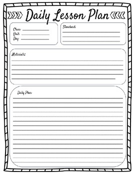 Daily Lesson Plan by Danielle Thibodeau | TPT