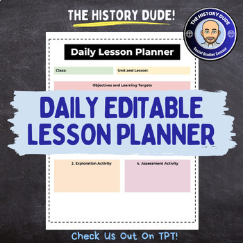 Preview of Daily Lesson Plan Editable Template