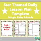 Daily Lesson Plan Editable Template Star Themed Print and 