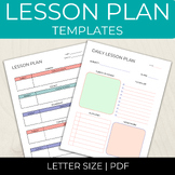 Daily Lesson Plan Fillable, Lesson Plan pdf Templates for 