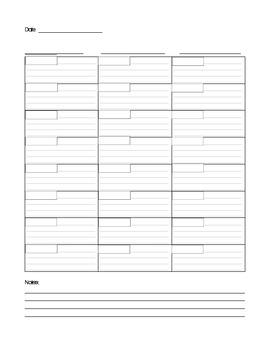 Daily Lesson Plan Sheet for 3 Students by Knowledge Nuggets | TpT
