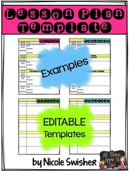 Preview of Daily Lesson Plan Template EDITABLE