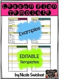 Daily Lesson Plan Template EDITABLE