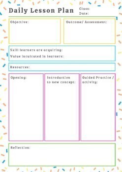 Preview of Daily Lesson Plan Template Editable