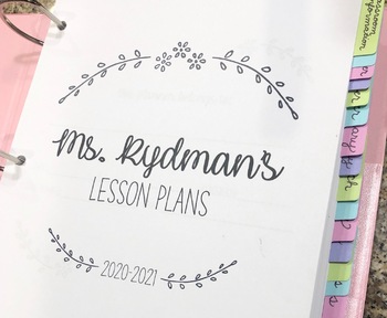 Preview of Daily Lesson Planner - Editable Teacher Binder